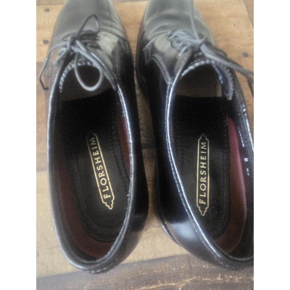 Men's Florsheim Oxford Style Dress Shoes Black Sz 8.5D - Picture 2 of 7